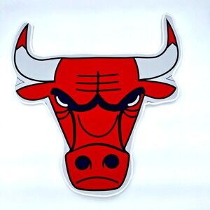 Chicago Bulls Logo Mascot Rug / Floor Mat NBA Basketball Fan Decor 31"x30" NEW